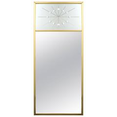 1960s Tommi Parzinger Style Brass Wall Mirror with Atomic Design Motif 10