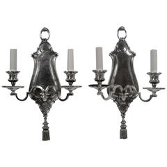 Pair of Early Georgian Style Two-Light Sconces by E. F. Caldwell 3