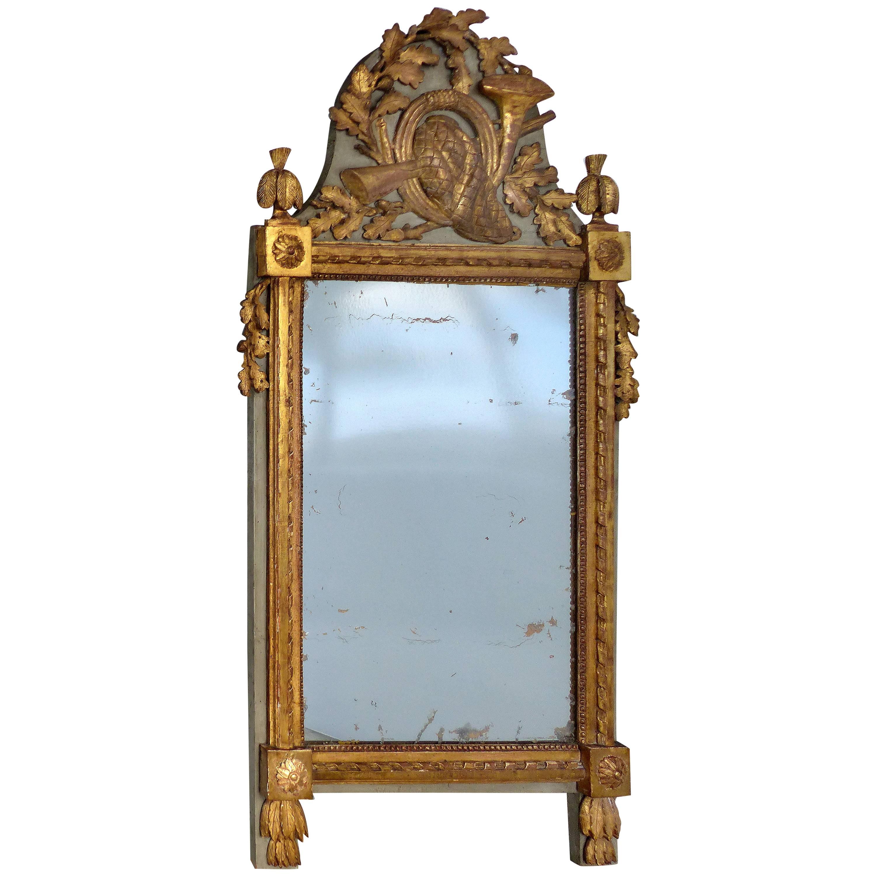 Large Early 19th Century Carved Giltwood Mirror