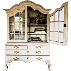 Large Swedish Carved and Painted Wood Vitrine, circa 1760 11