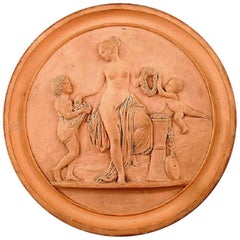 Antique P. Ipsen's, Copenhagen, Plaque in Fired Clay/Terracotta