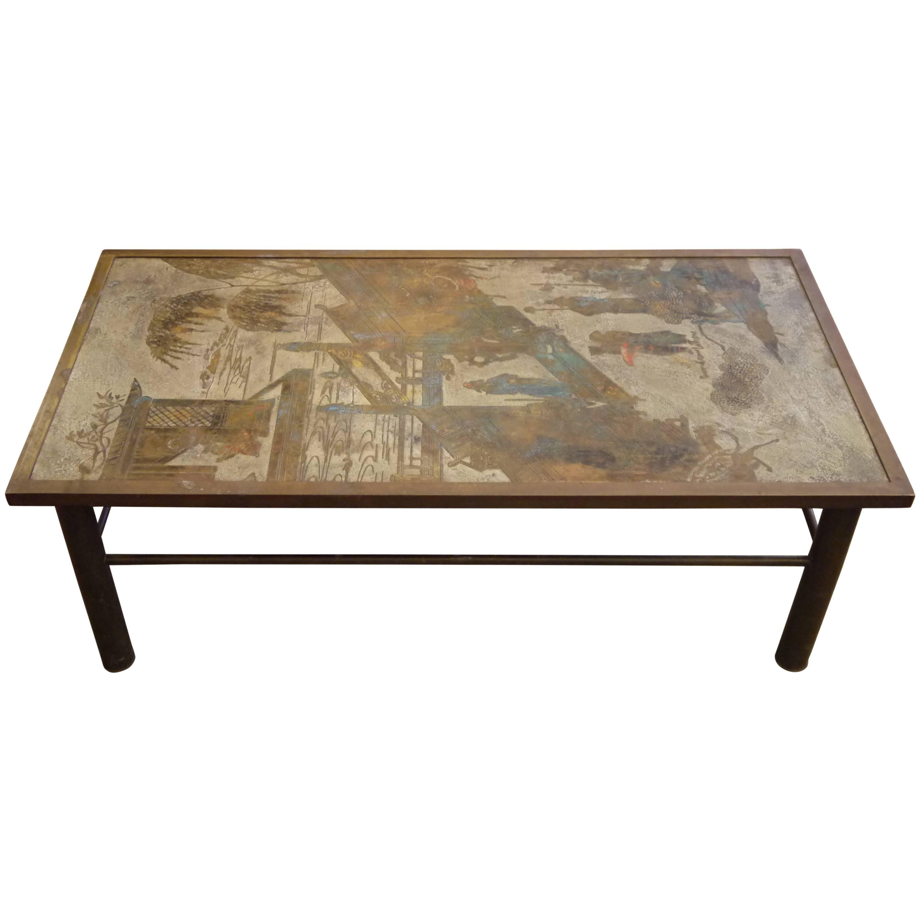 1970s Philip and Kelvin LaVerne Chan Coffee Table For Sale