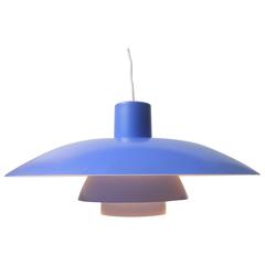 Vintage PH-4/3 Blue Pendant Lamp by Poul Henningsen for Louis Poulsen circa 1970