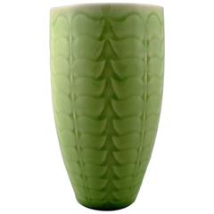 Gun Von Wittrock for Rörstrand, Mid-20 Century Vase in Light Green Glaze