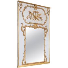 Antique French Trumeau Mirror