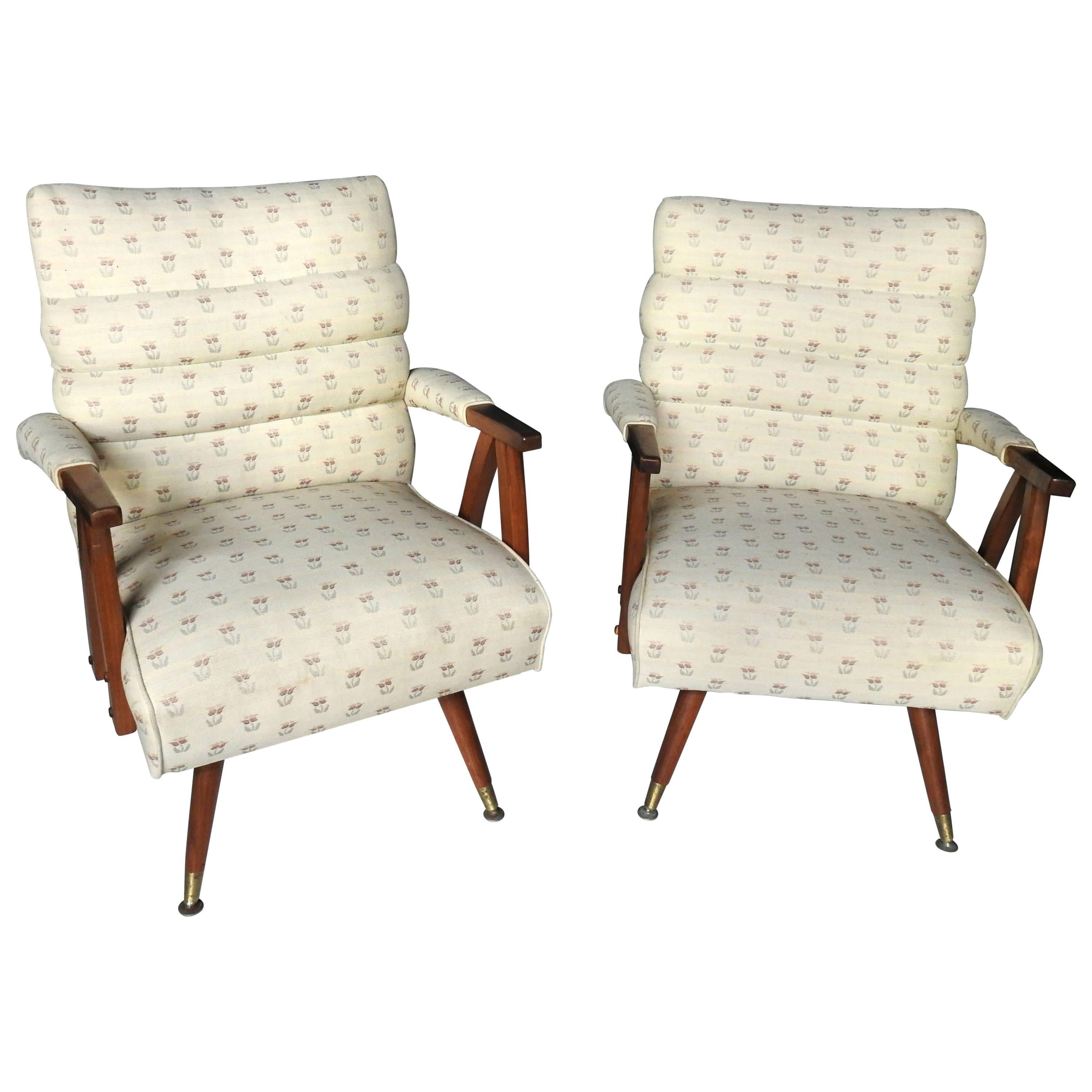 Pair of Italian Style Rocking Easy Chairs For Sale
