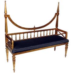 Italian Neoclassical Style Gold Leaf Bench