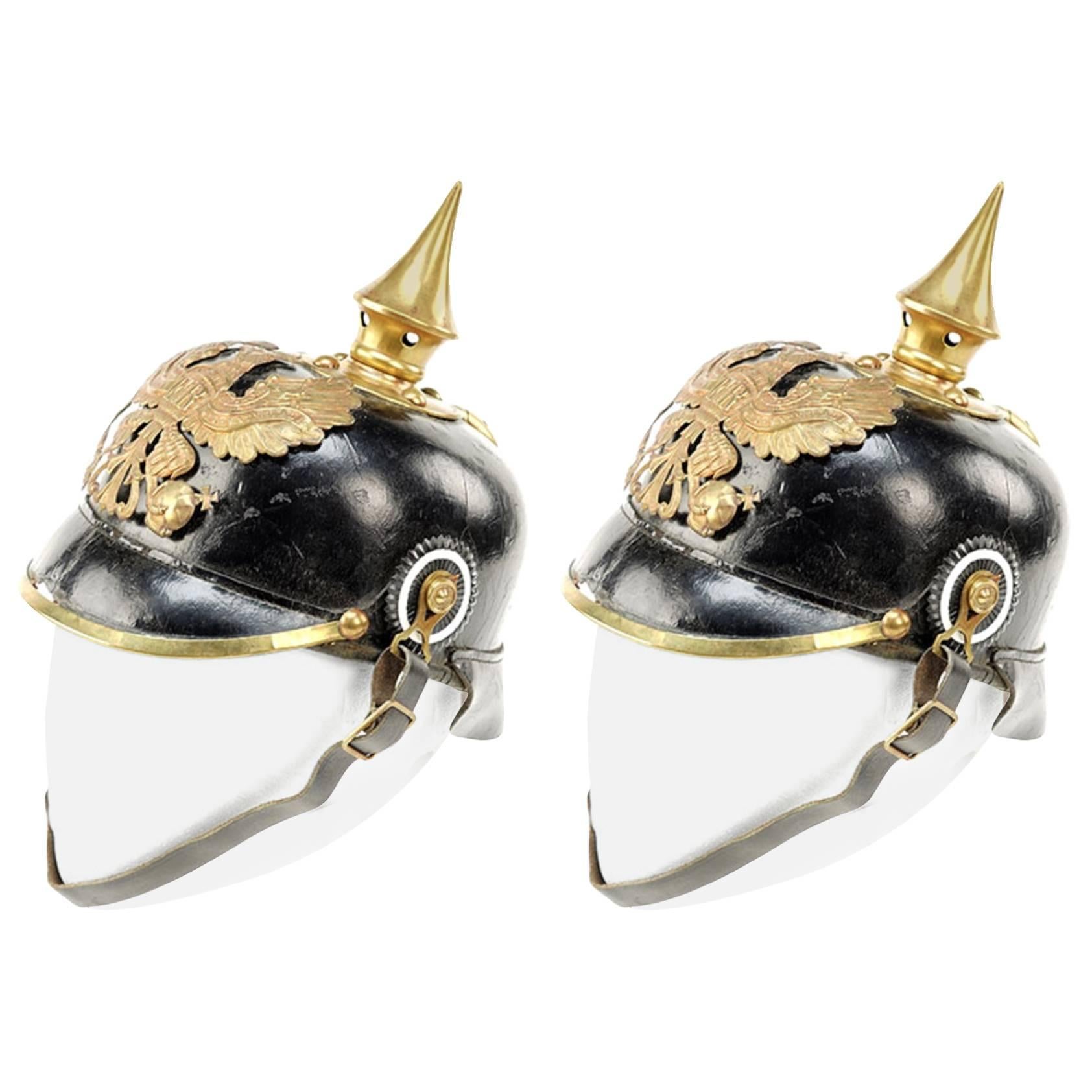 Two 19th Century Austrian Parade Pickle Helmets