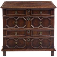 William and Mary Oak Chest of Drawers, 17th Century, English