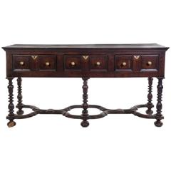 William & Mary Oak Sideboard, 17th Century 5