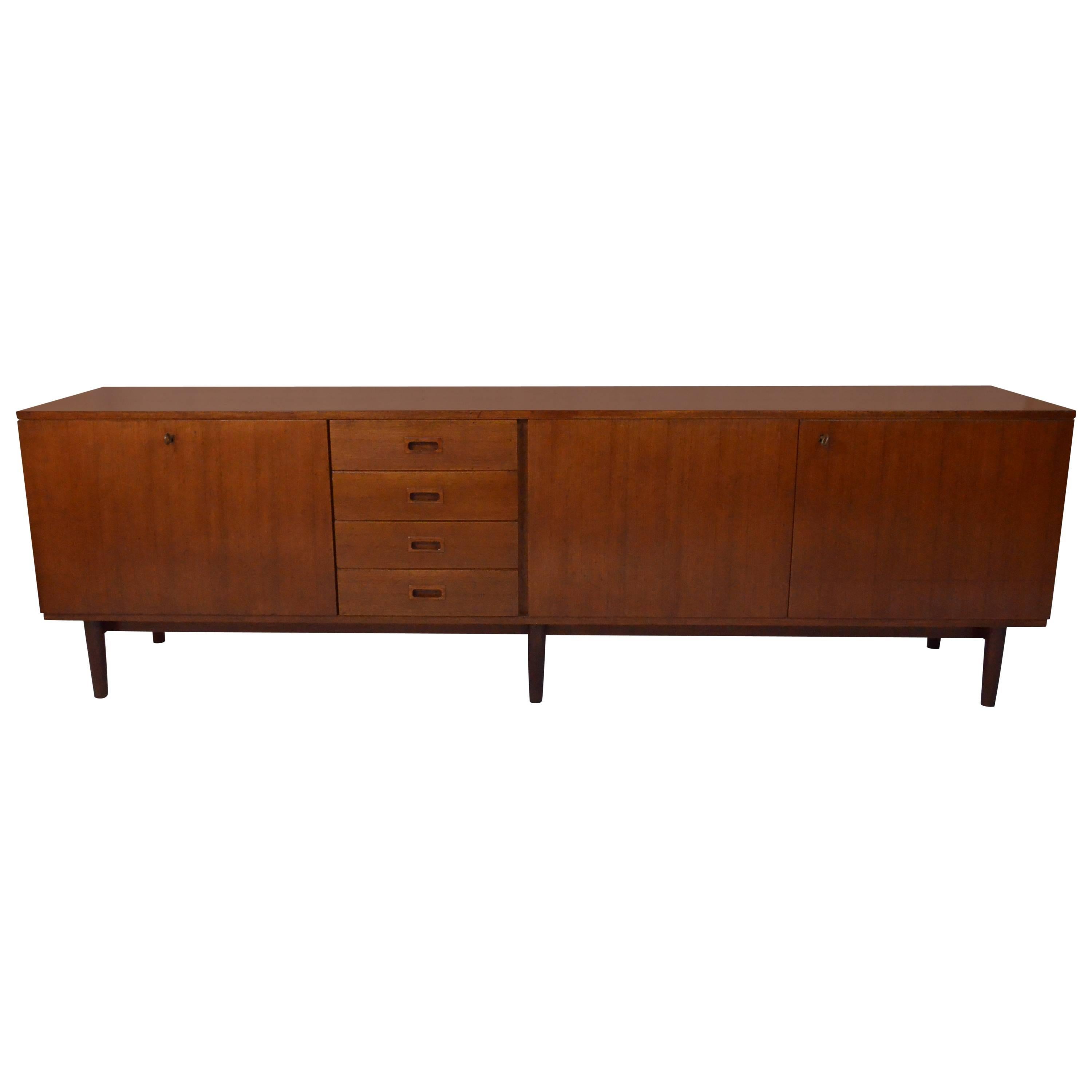 20th Century Scandinavian Style Teak Wood Sideboard 