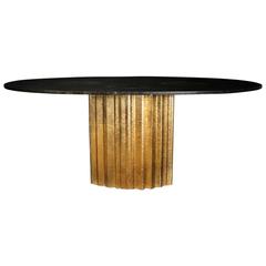 1970s "Max Papiri" Marble Oval Dining Table