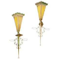 Pair of 1950s Exterior Wall Lights sconces 1