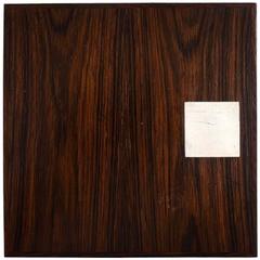 Hans Hansen, Guestbook / Notepad in Rosewood with Inlaid Silver, 1960s