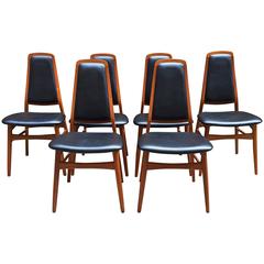 Set of Six Art Furn Teak Danish Modern Dining Chairs