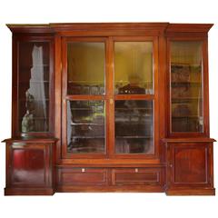 Antique 19th Century Mahogany Bookcase Cabinet
