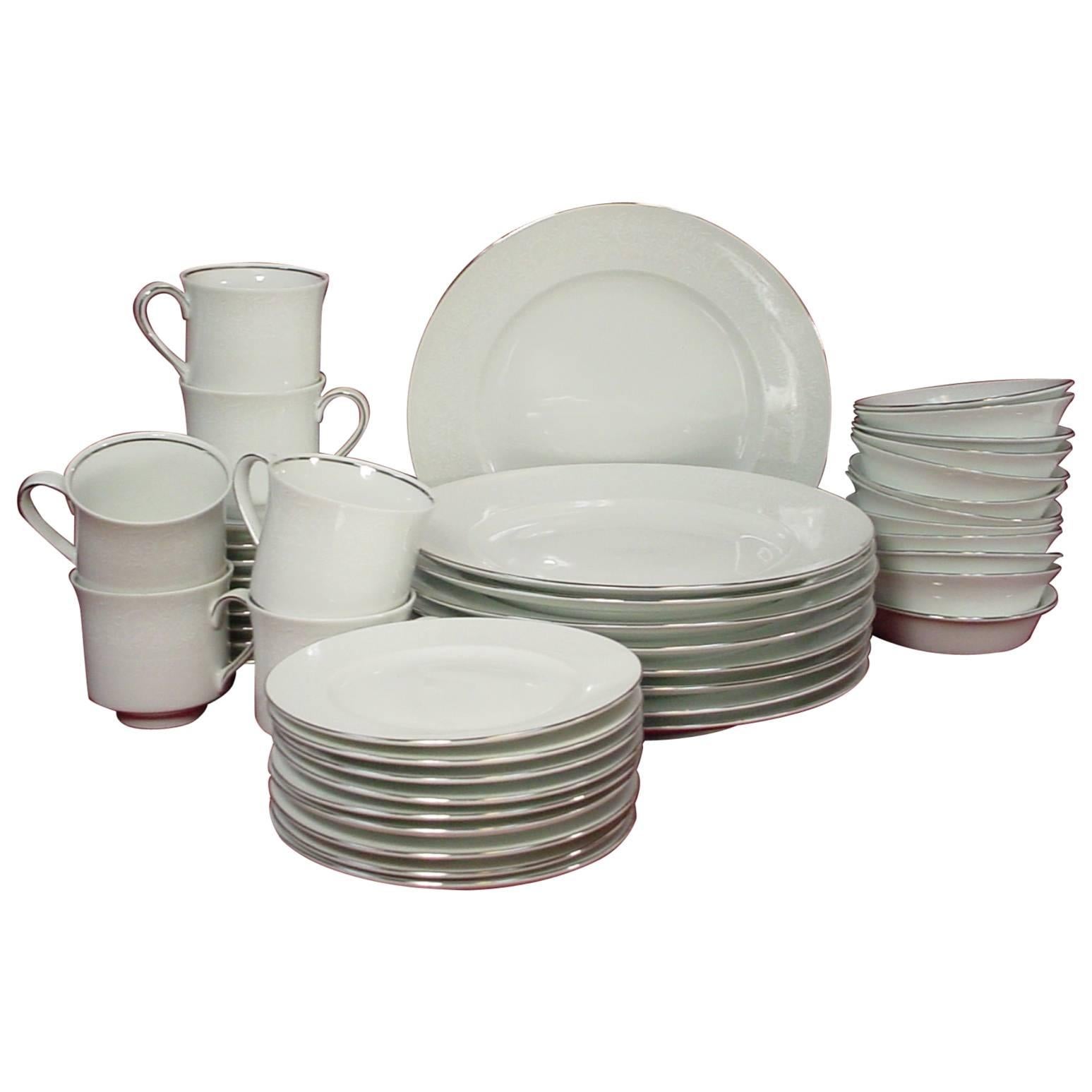 Johann Haviland China Morning Mist Pattern 45-Piece Set Service for Nine For Sale
