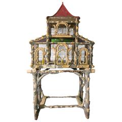Rare Faux Bois Birdcage 9