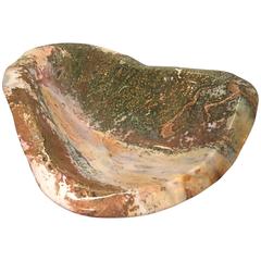 Ocean Jasper Vide-Poche Bowl, Rare and Large in Size, Hand-Carved in Madagascar