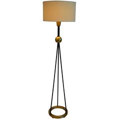 Gerald Thurston Brass and Iron Floor Lamp for Lightolier, 1950s 4