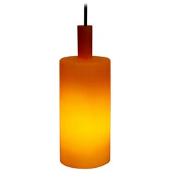 Mid Century Modern Danish Orange Pendant Light by Jo Hammerborg for Fog & Mørup