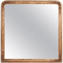 French 19th Century Louis Philippe Gold Gilt Mirror