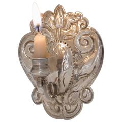 William III Antique English Silver Miniature Wall Sconce