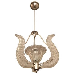 Retro Mid-Century Chandelier in the Manner of  Barovier and Toso 