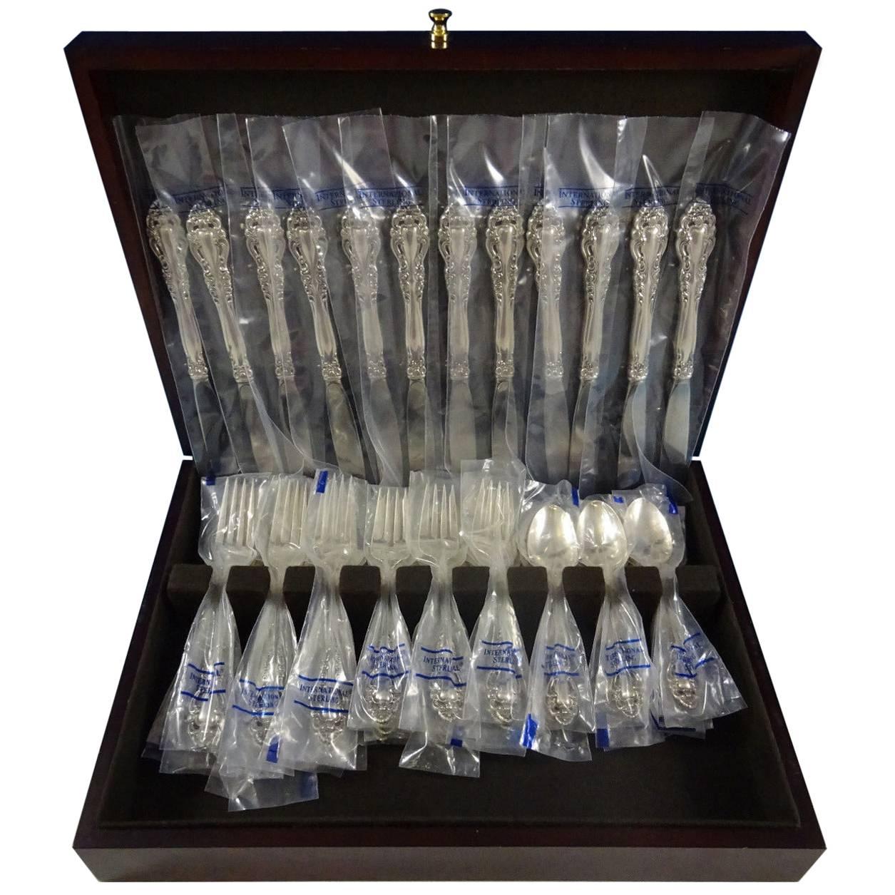 Charmaine by International Sterling Silver Flatware Set 12 Service 48 Pieces New