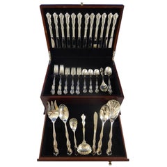Used Mademoiselle by International Sterling Silver Flatware Set 12 Service 67 Pieces