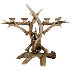 Large Antler Candleholder, circa 1900