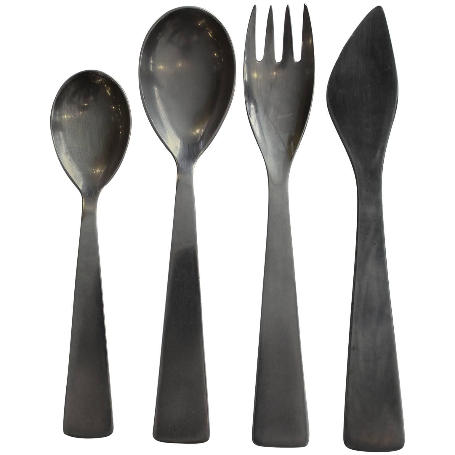 Gorgeous Gio Ponti Modern Stainless Flatware for Fraser Krupp