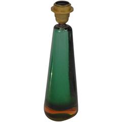 Mid 20th Century Murano Glass Table Lamp Marked Venini