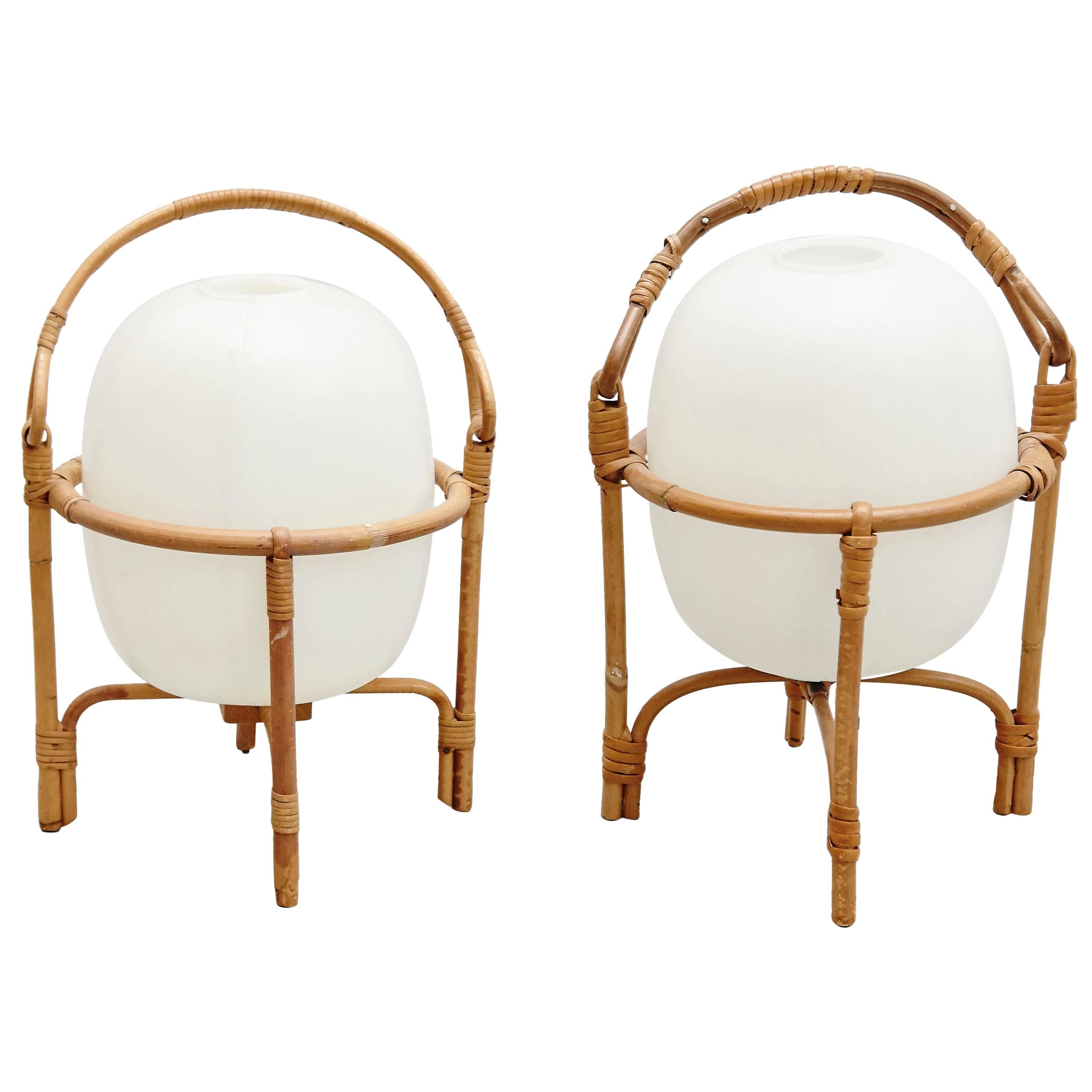 Pair of Miguel Milá 
Cestita
 Lamp, circa 1962