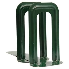 Pair of Bottle Green Bookend by Gras Ravel, circa 1905 1