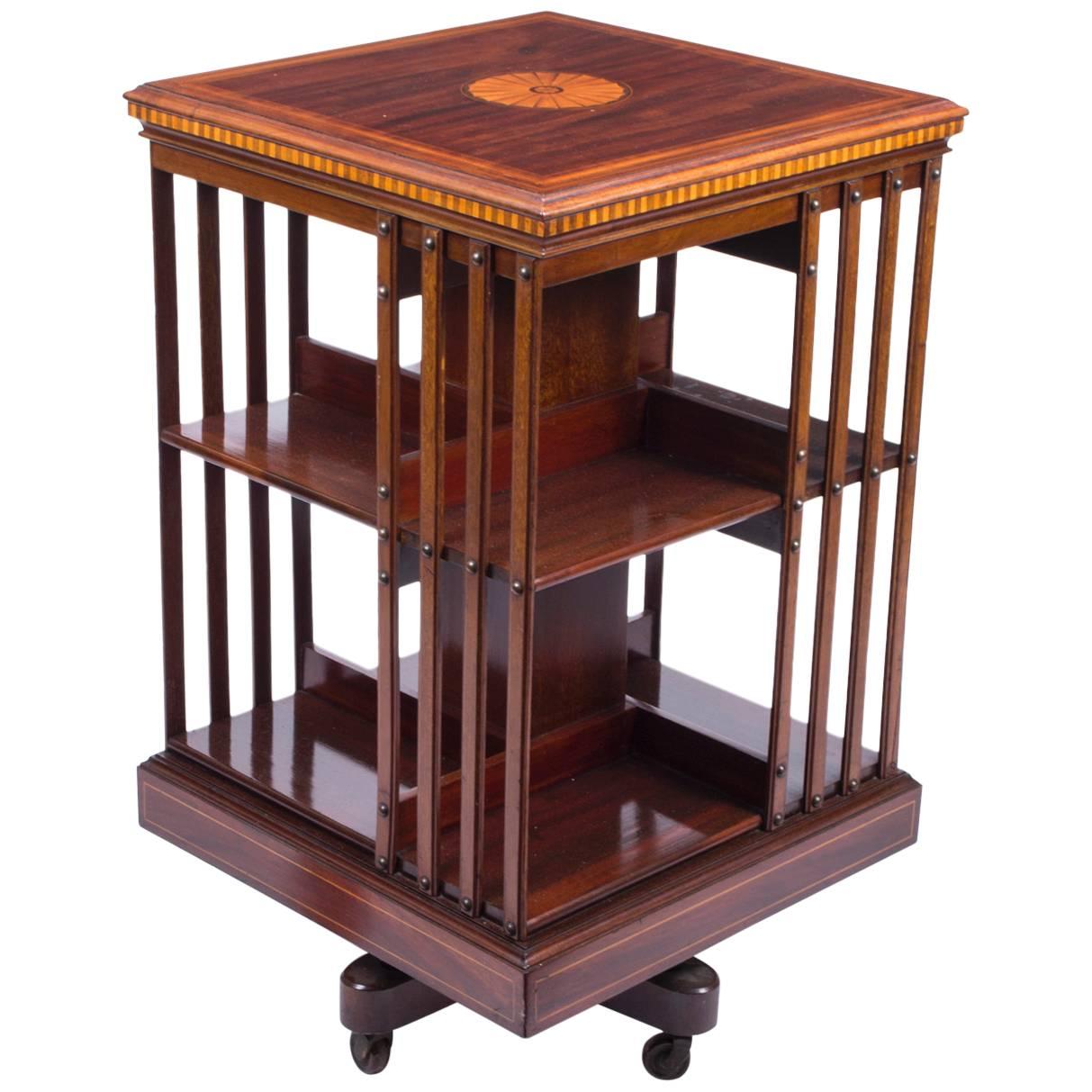 Antique Edwardian Revolving Bookcase Maple & Co, circa 1900