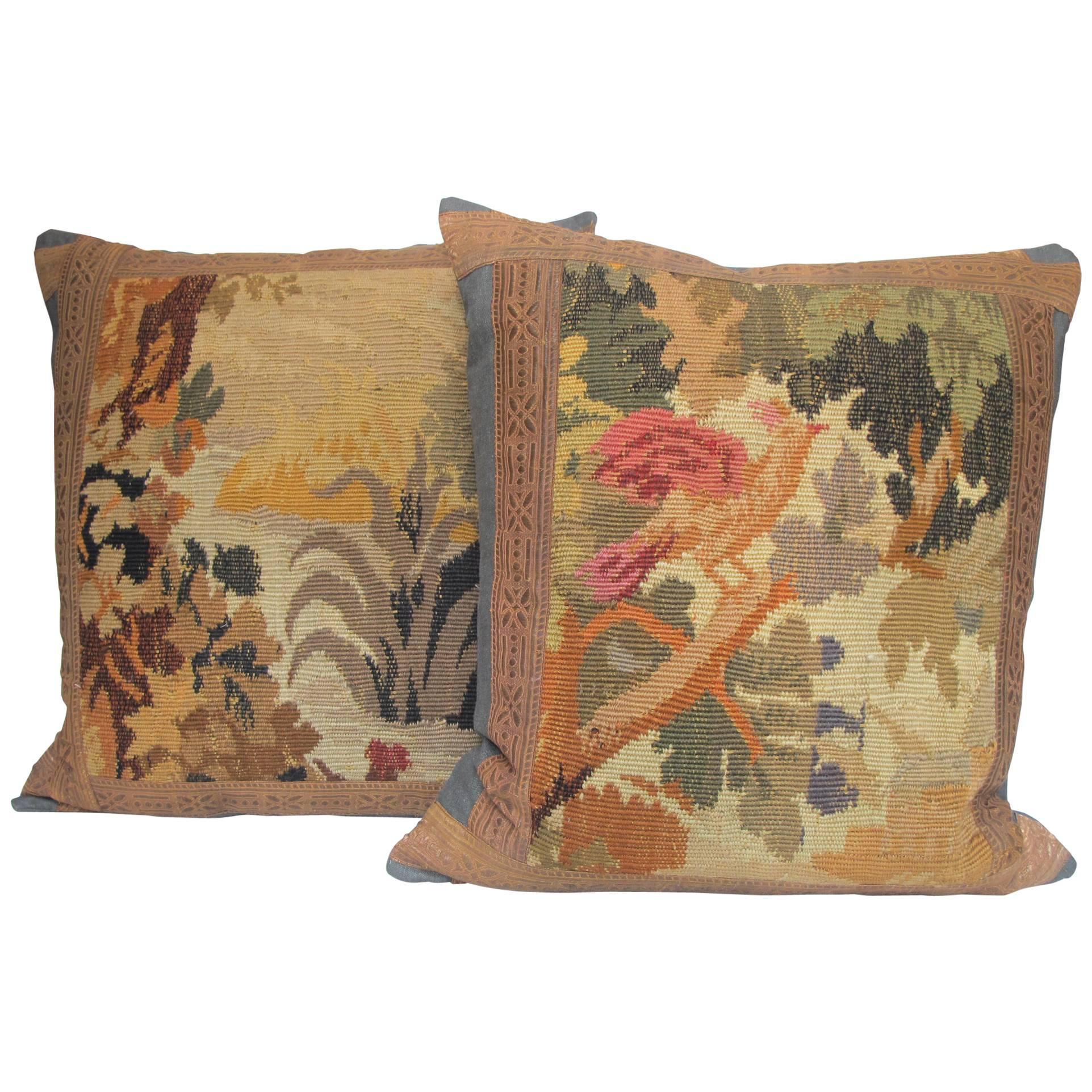 19th Century Aubosson Tapestry Pillows by Mary Jane McCarty