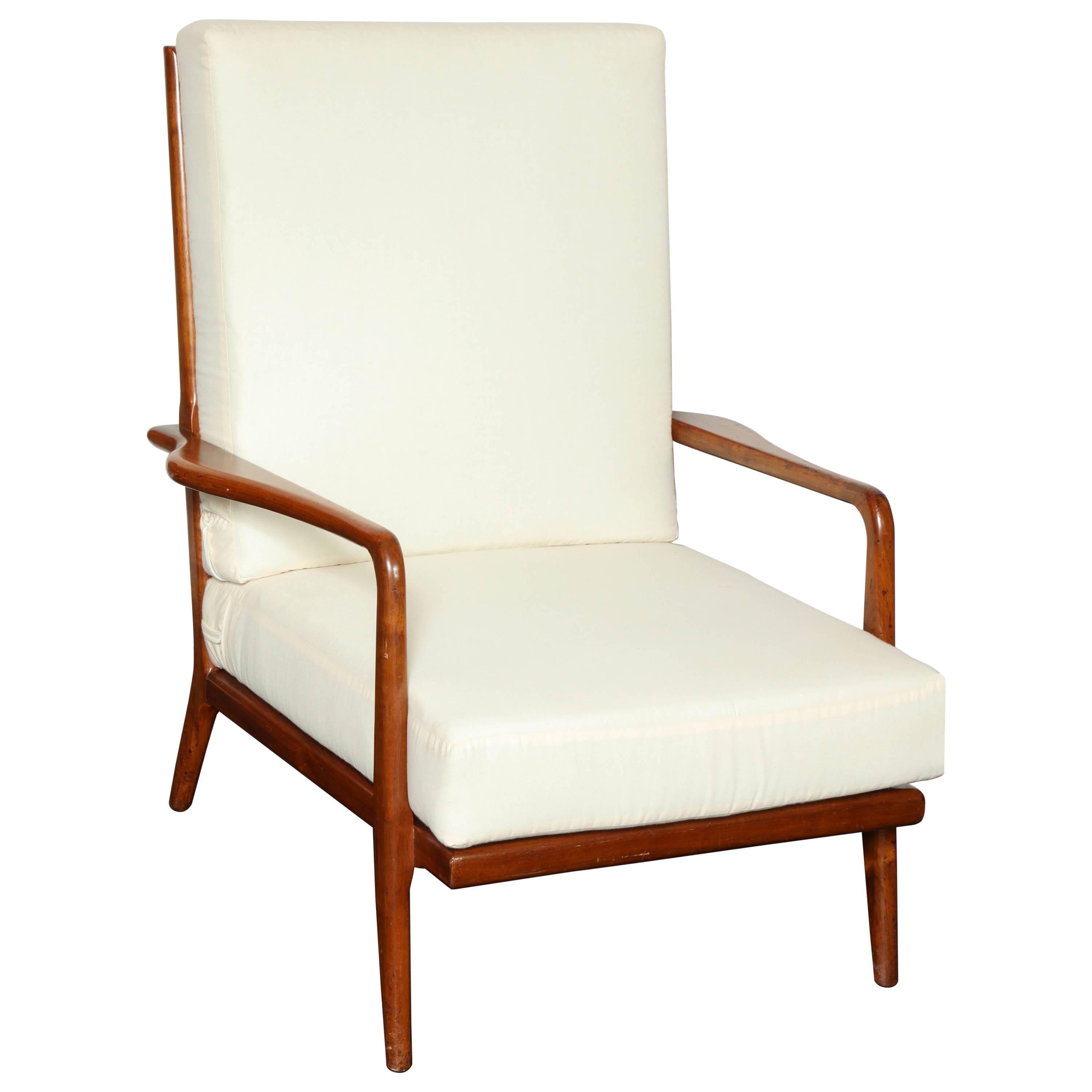 Mid-20th Century Walnut Armchair 'Mel Smilow' For Sale