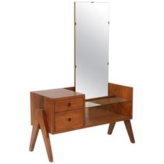 Retro Pierre Jeanneret Rare Furniture Called "Dressing Table"