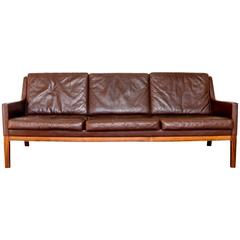 Vintage Rare Stylish 1960s Three-Seat Sofa Designed by Kai Lyngfeldt-Larsen