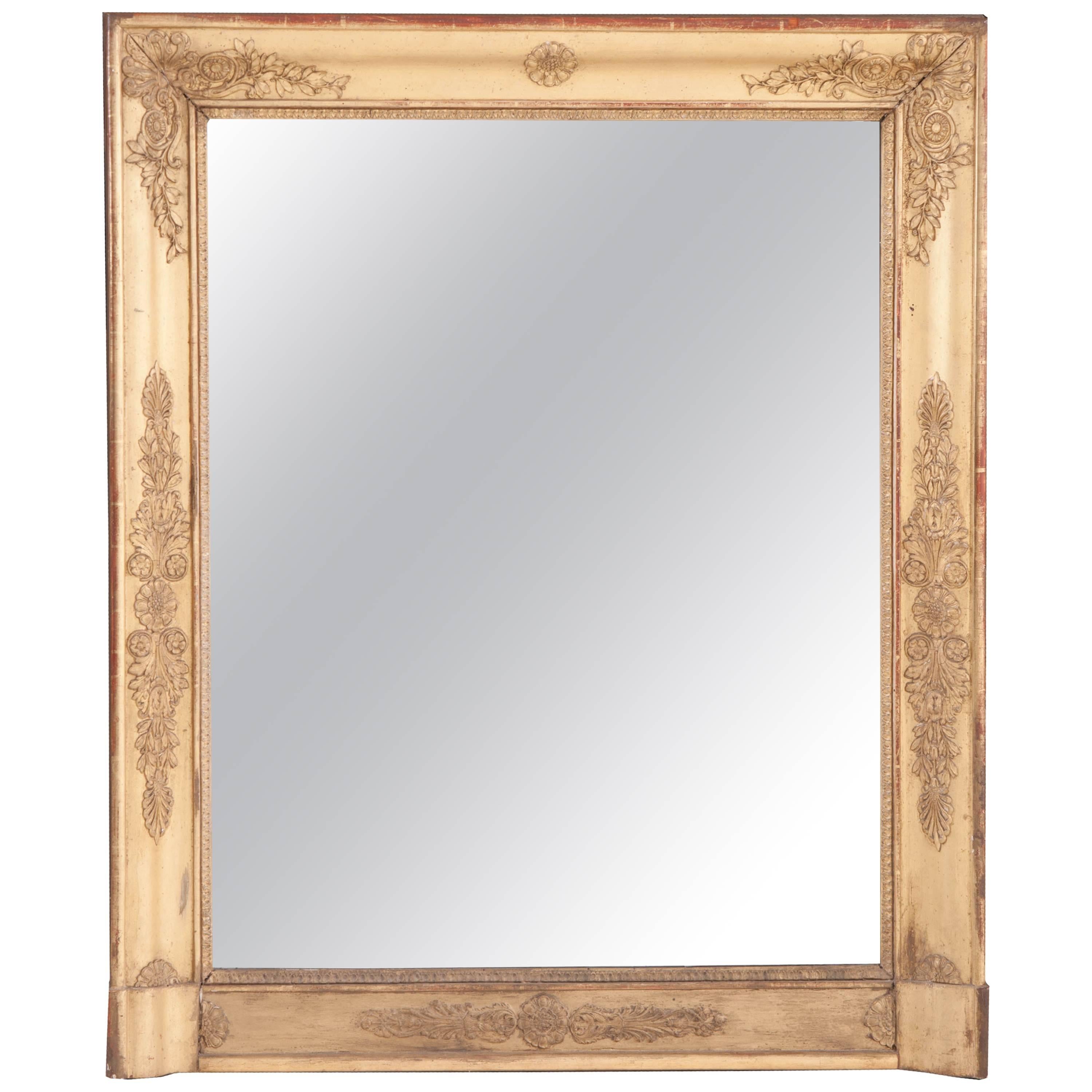 French 19th Century Empire Giltwood Mirror