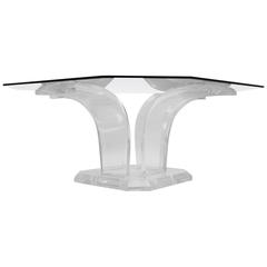 Lucite Coffee Table Attributed to Charles Hollis Jones, circa 1970 3