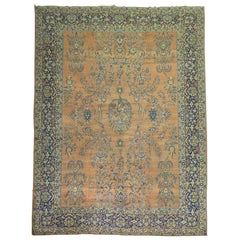 Antique Persian Yazd Carpet