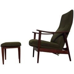 Vintage Westnofa Lounge Chair and Ottoman