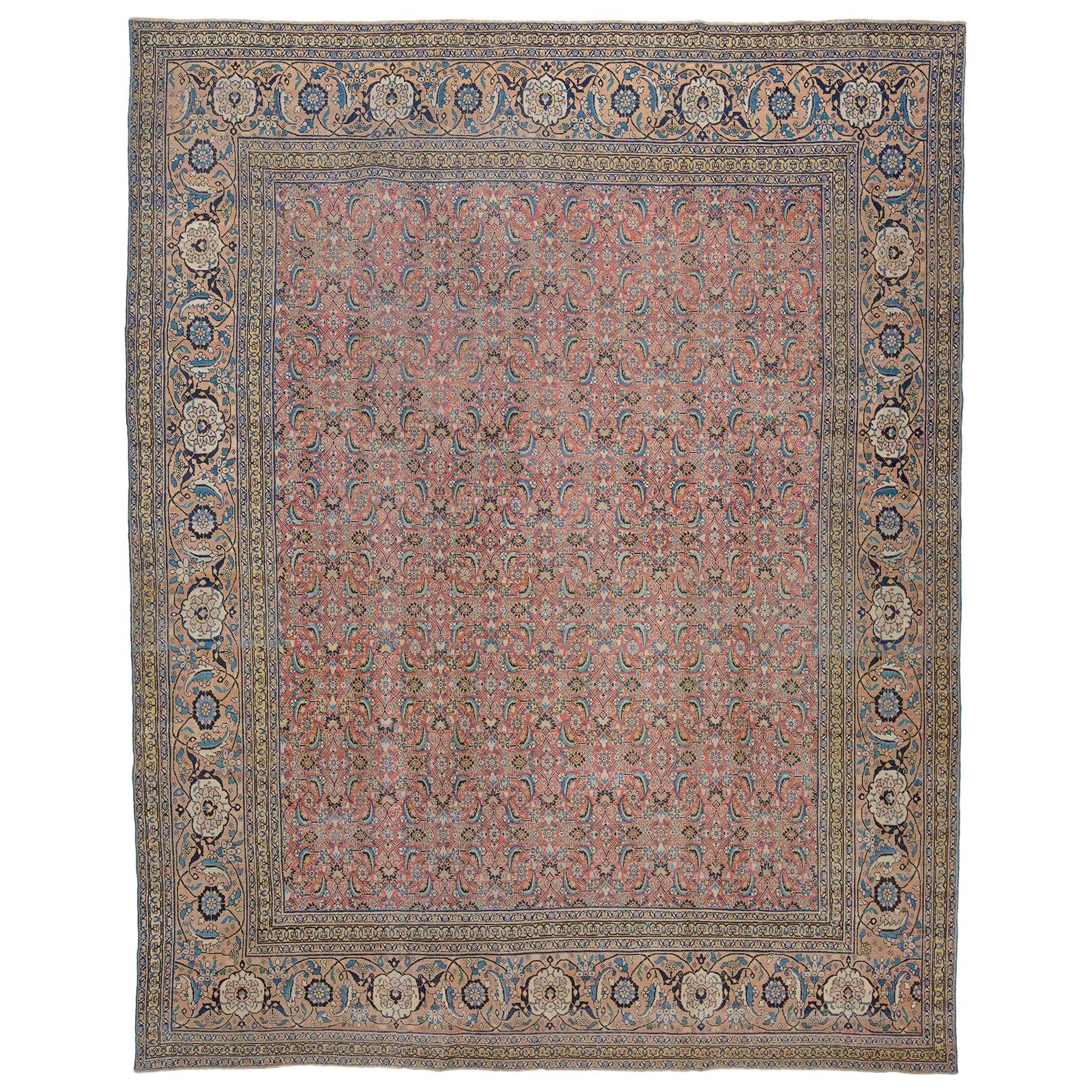 Antique Persian Tabriz Oriental Rug