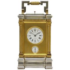 Antique Ormolu and Nickeled Carriage Clock, Charles Oudin Palais-Royal