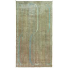 Vintage Turkish Modernist Deco Carpet 5
