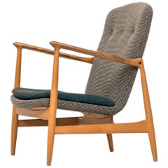 Rare Easy Chair Designed by Finn Juhl and Produced by Bovirke in Denmark