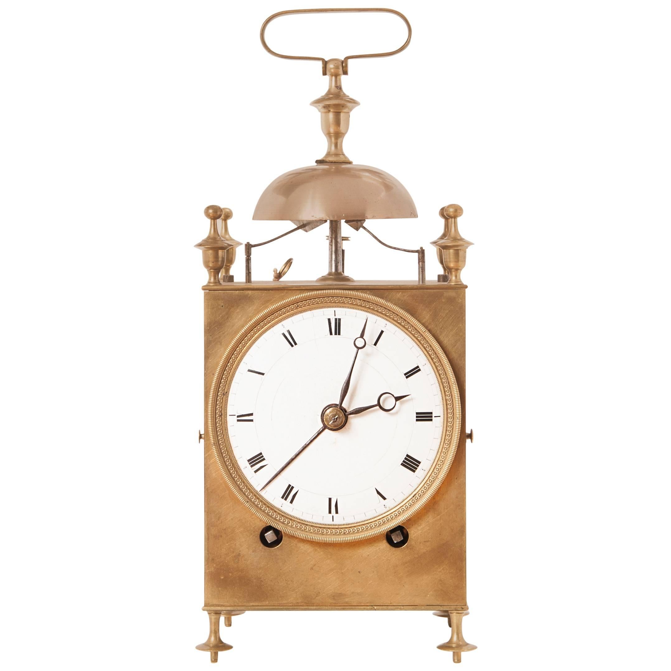 Good Early 19th Century French Striking Traveling Clock So-Called "Capucine" For Sale