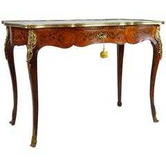 Late 19th Century French Bronze-Mounted and Marquetry Bureau Plat